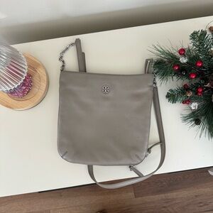 Tory Burch Expandable Crossbody Bag - Grey/Taupe - USED